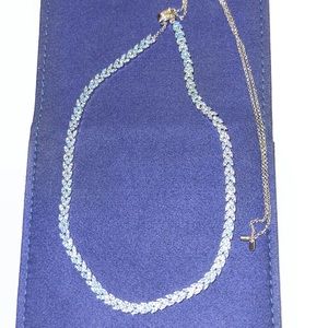 APM Monaco baby blue choker - adjustable